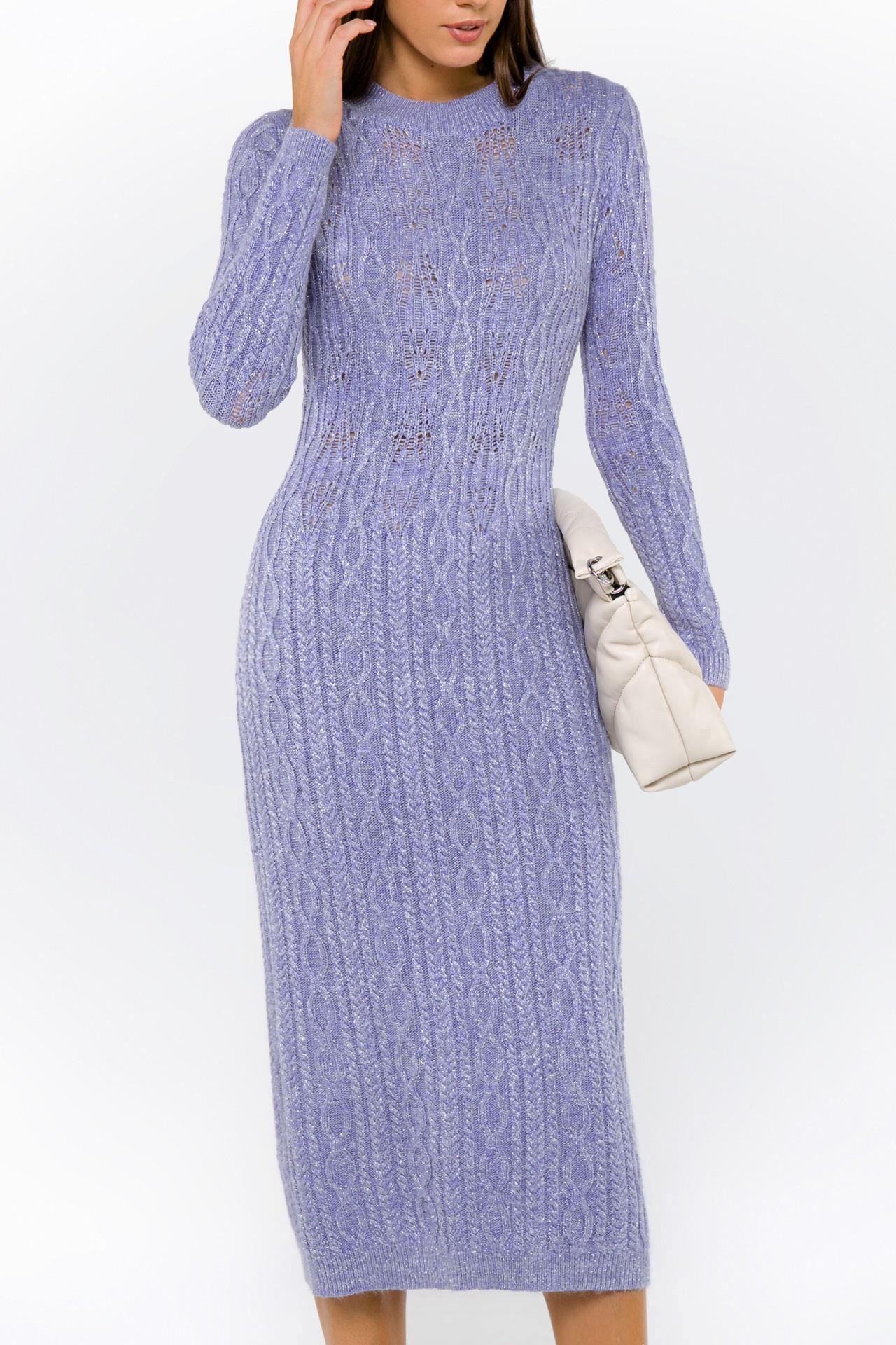 Платье из мягкого кашемира с фактурным узором 4
