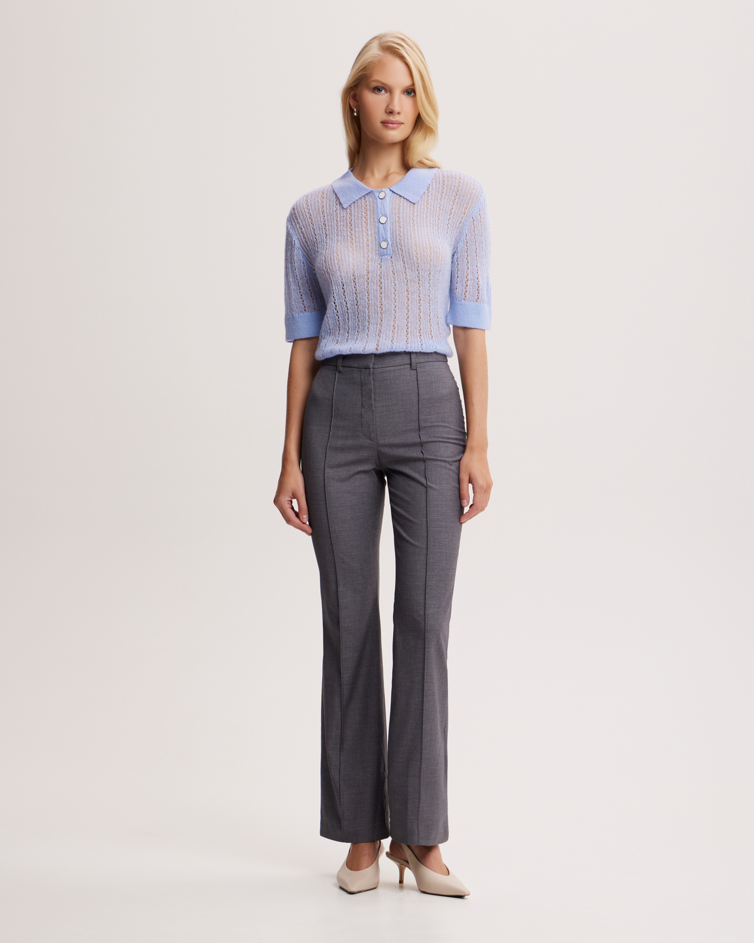 Вязанный джемпер поло 4