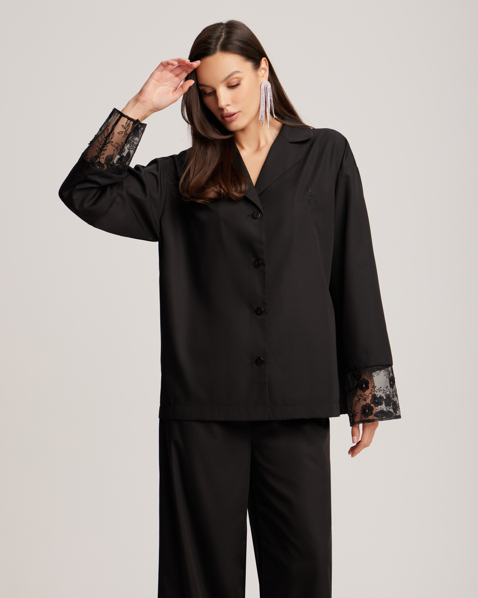 Комплект с кружевными вставками 3