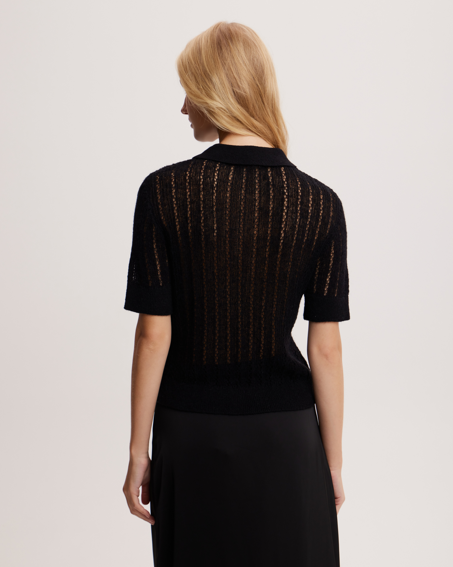 Вязанный джемпер поло 4