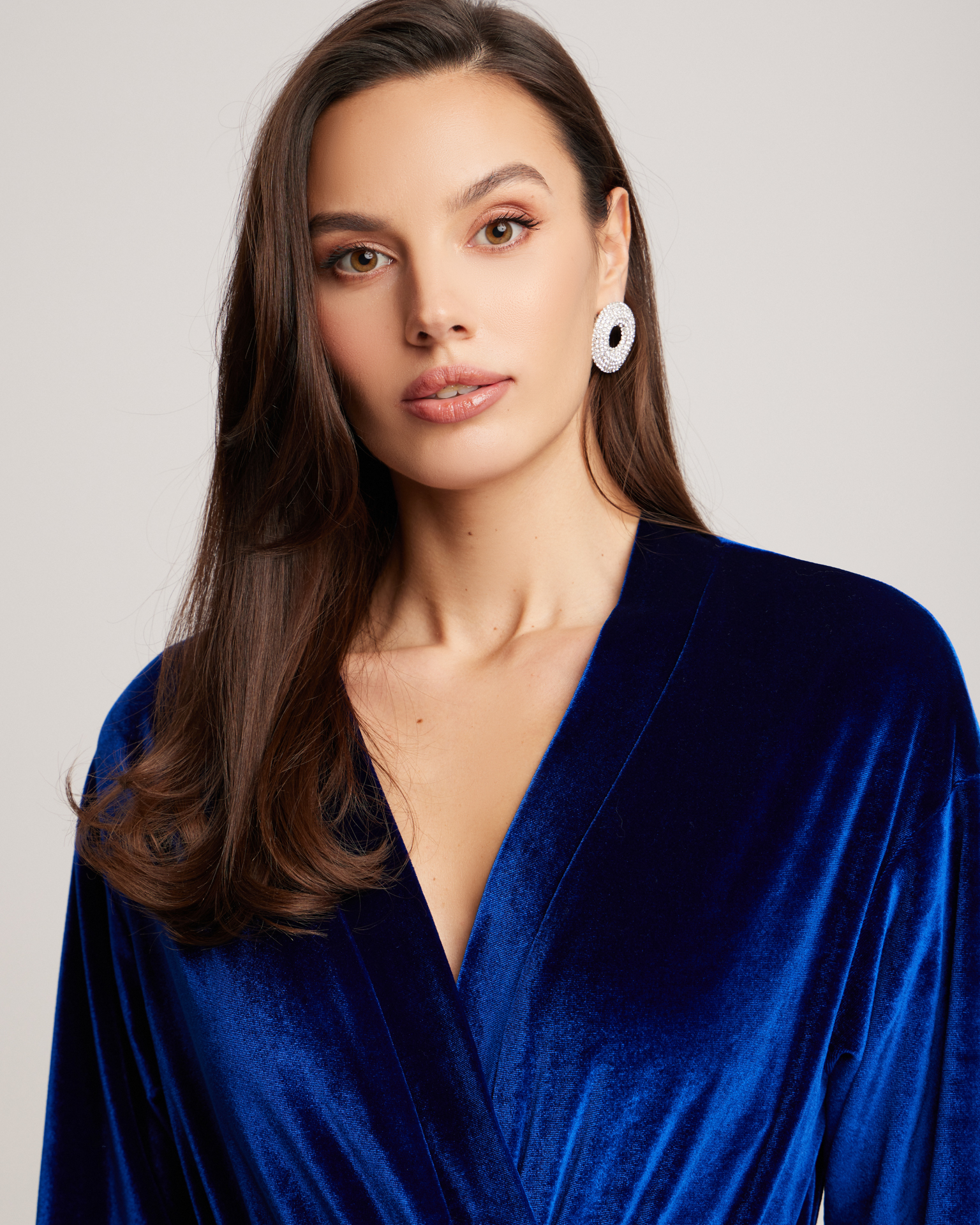 Синее бархатное кимоно 3