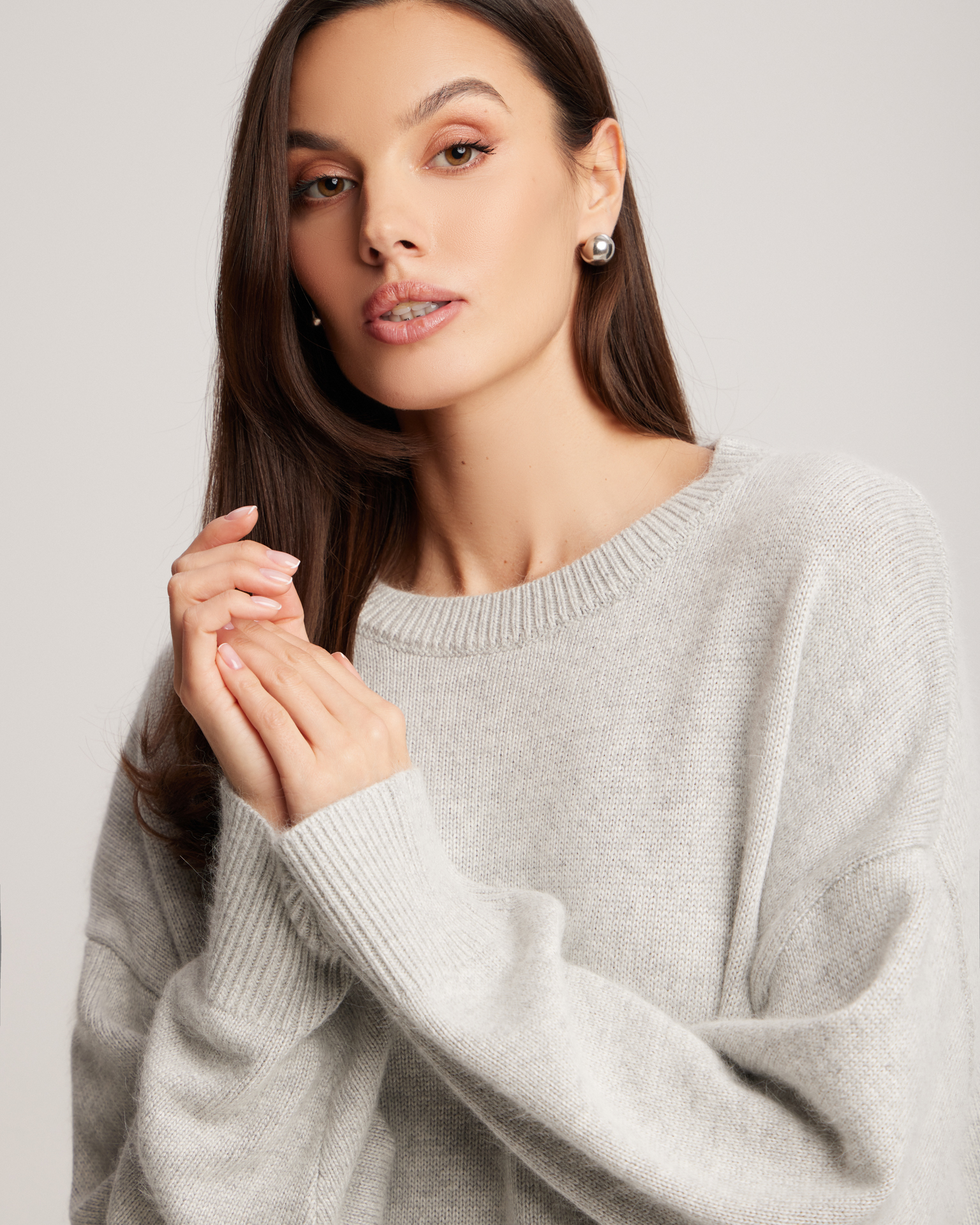 Укороченный джемпер в сером цвете 5