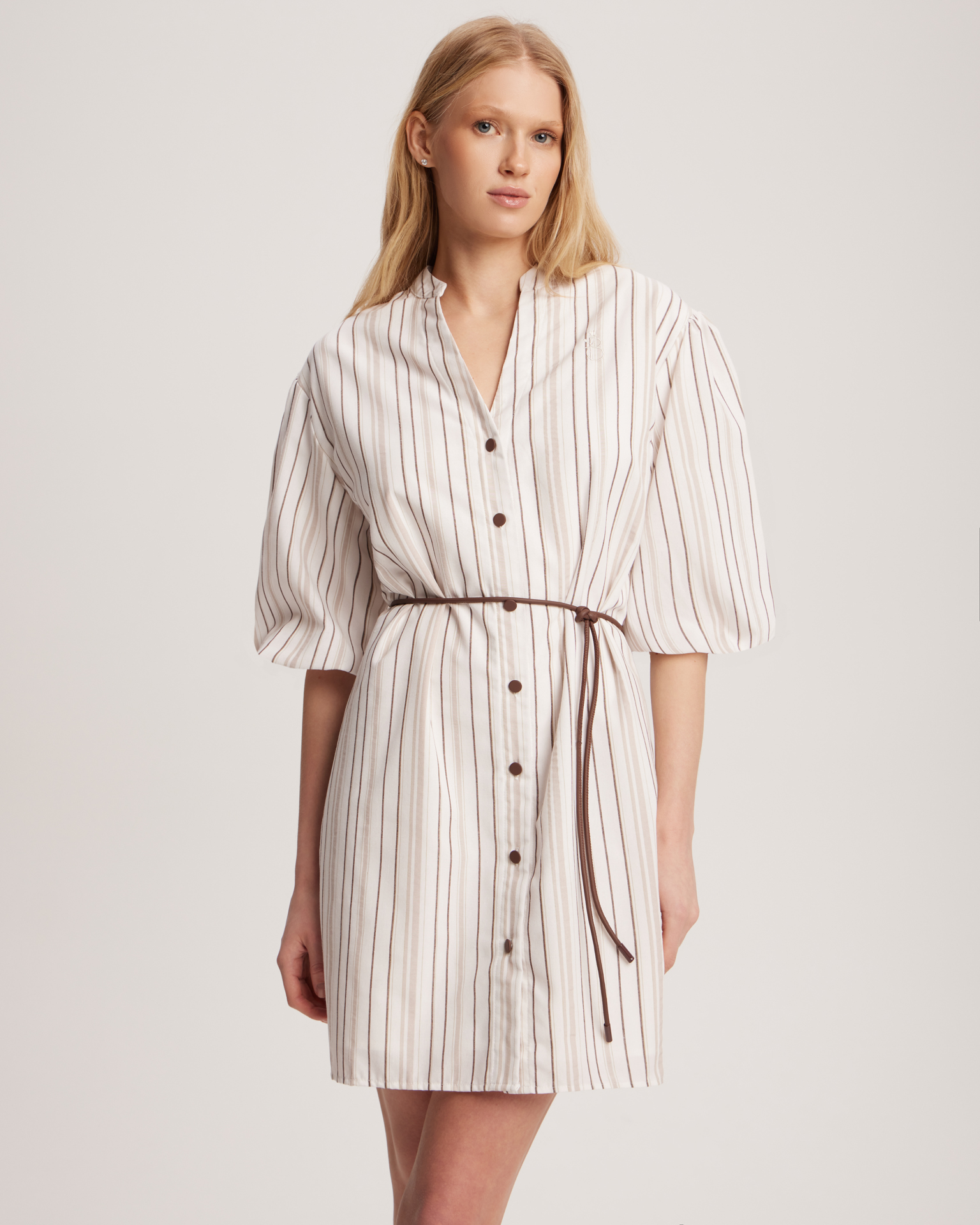 Платье в полоску из хлопка 4