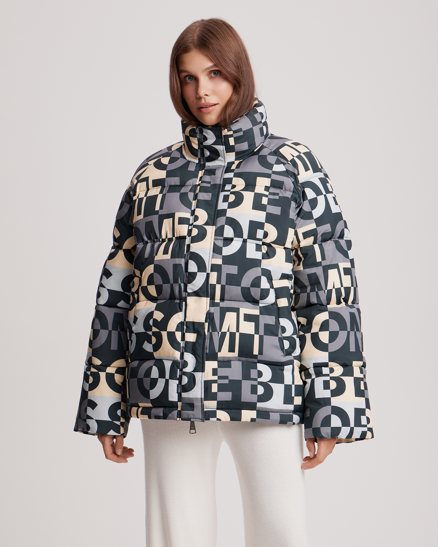 Пуховик с лимитированным принтом 4