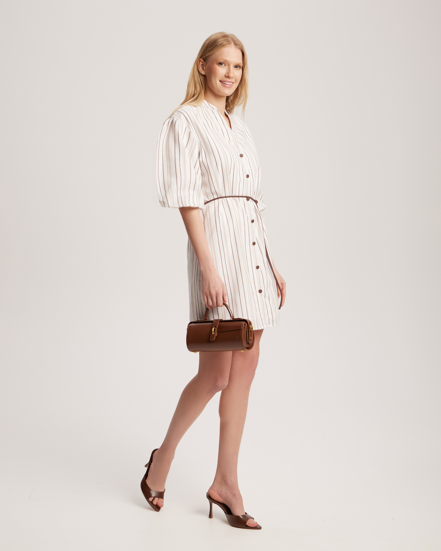 Платье в полоску из хлопка 2