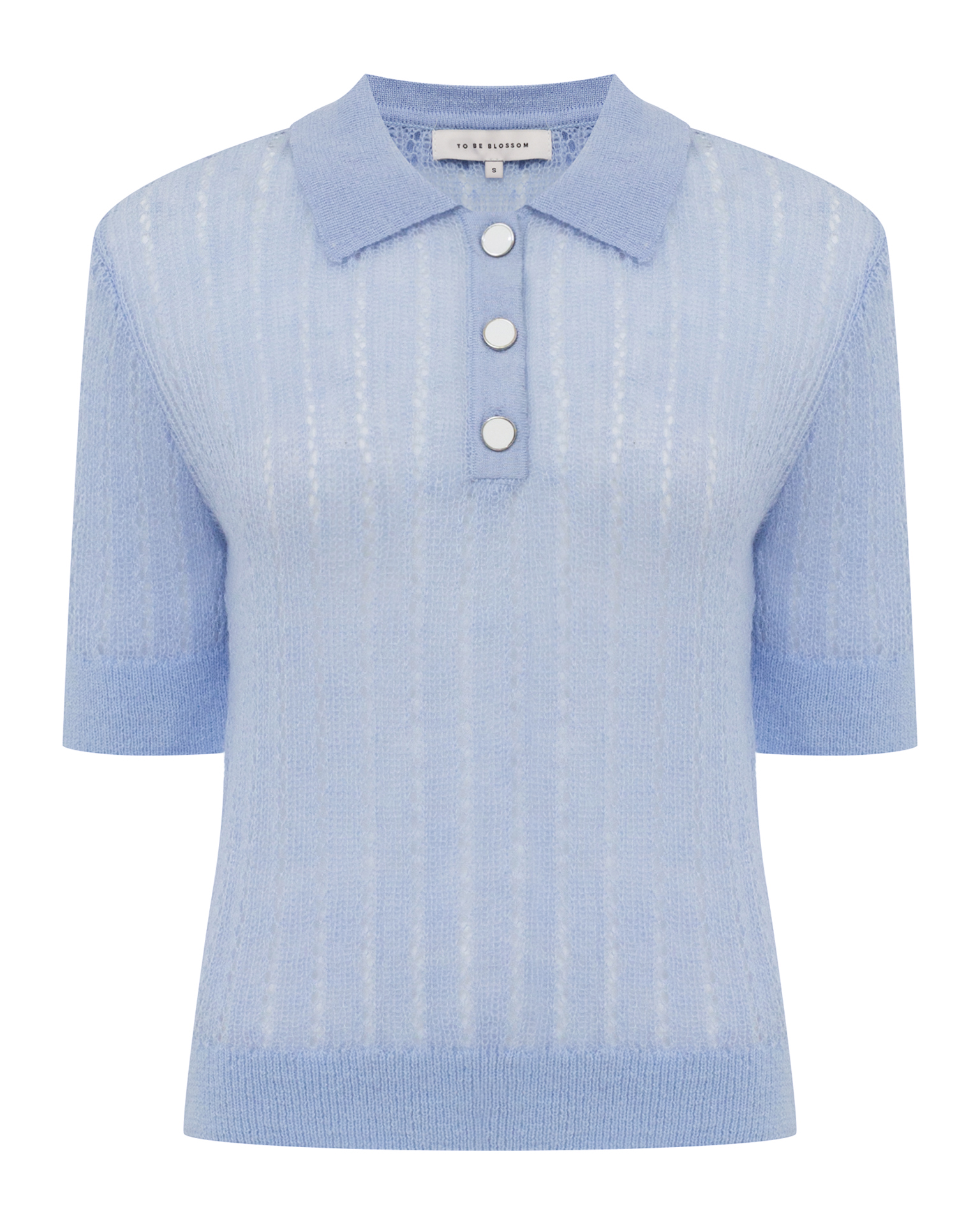 Вязанный джемпер поло 7