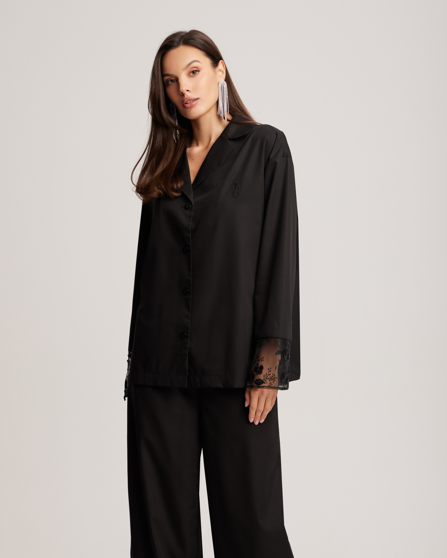 Комплект с кружевными вставками 2