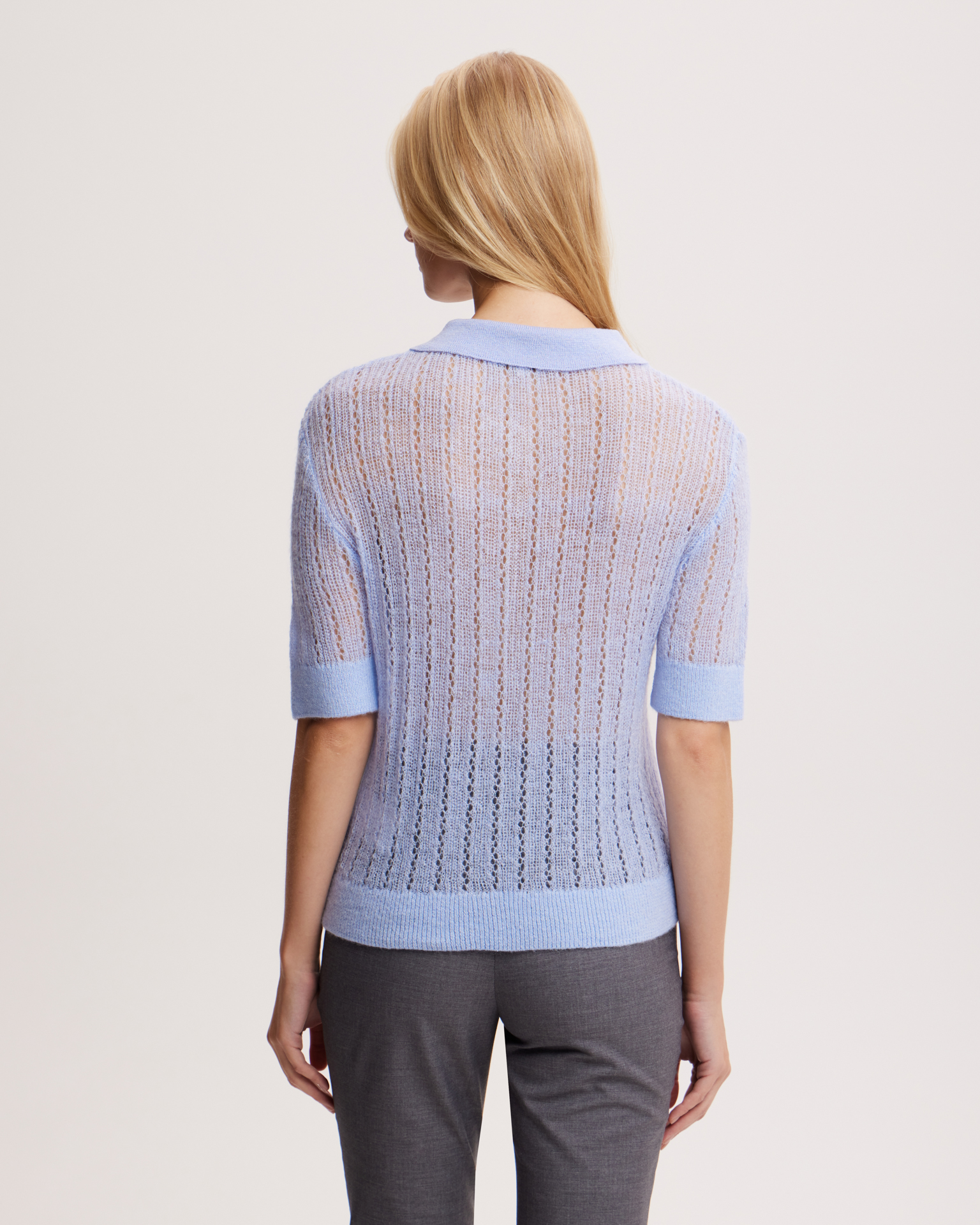 Вязанный джемпер поло 3