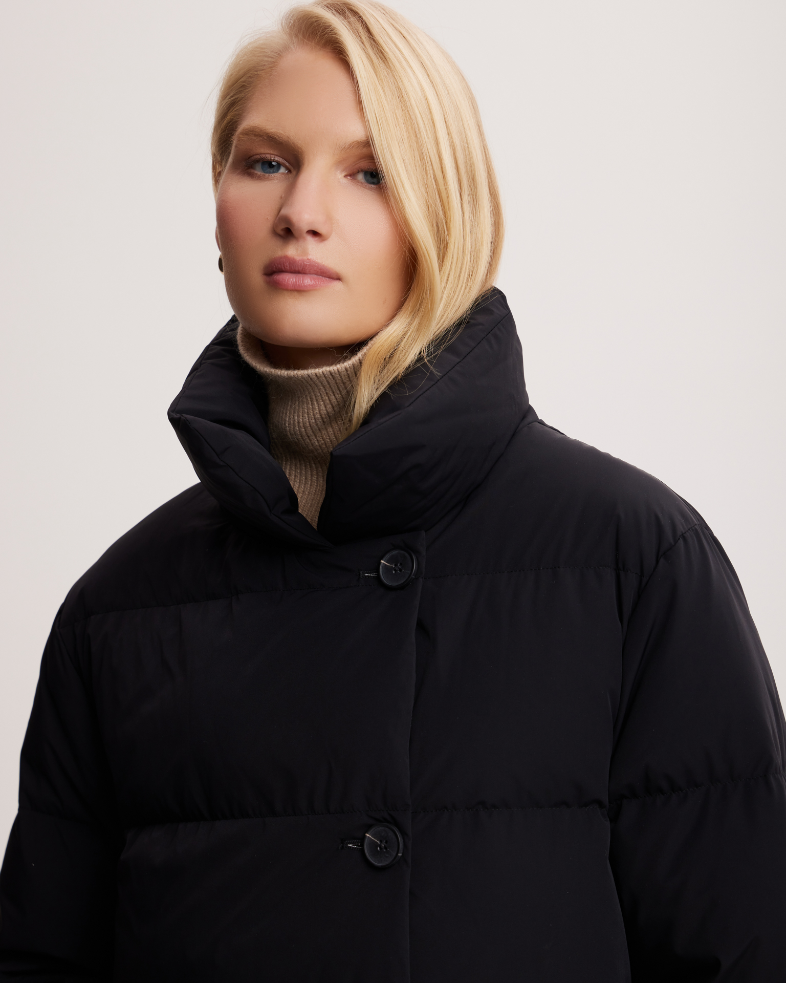 Пуховик с поясом 8