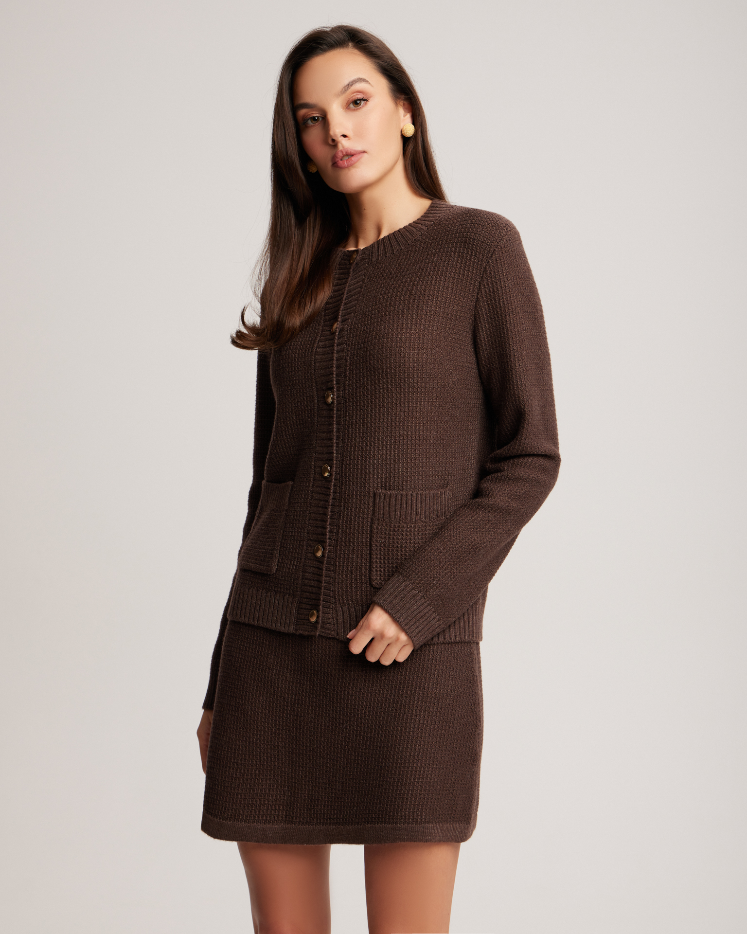 Кардиган фактурной вязки 1