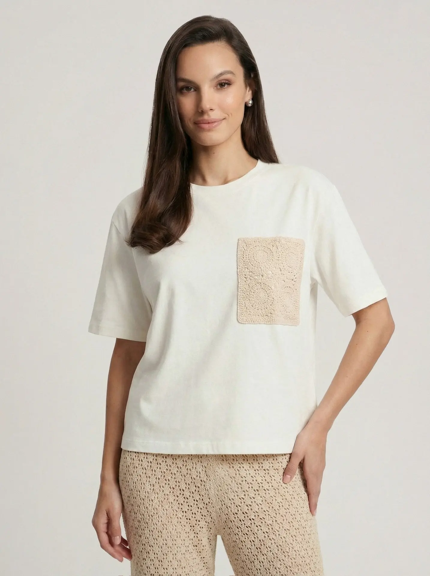 Футболка с карманом кроше 2